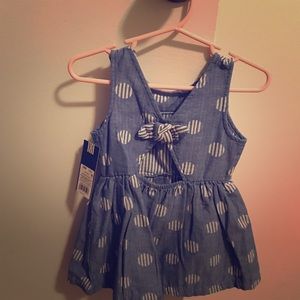 Blue and white dress 18m